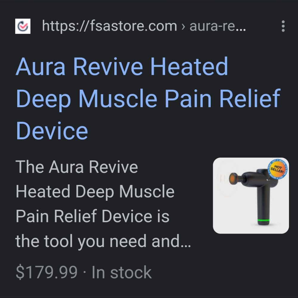 Aura Revive deep muscle pain relief device